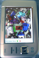 photo of hand-held device with menlo map